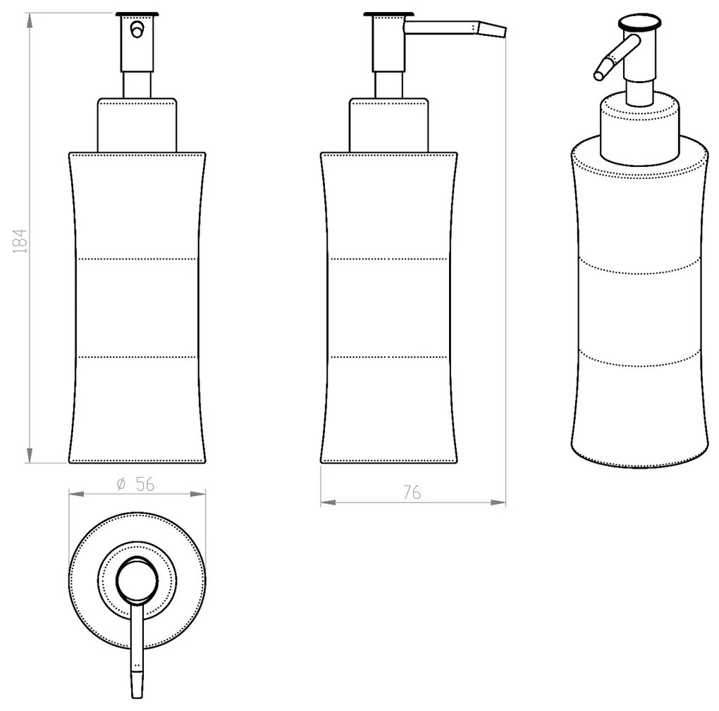 Dozator de săpun GEDY PR8121, oțel inoxidabil lustruit/periat