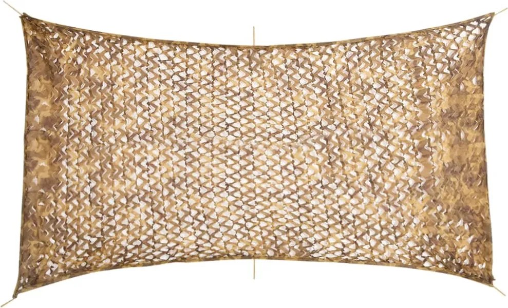 vidaXL Plasă de camuflaj cu geantă de depozitare, nisipiu, 506x279 cm