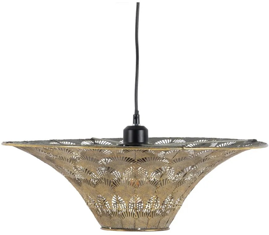 Lustră aurie cu abajur din metal ø 47,5 cm – Ixia