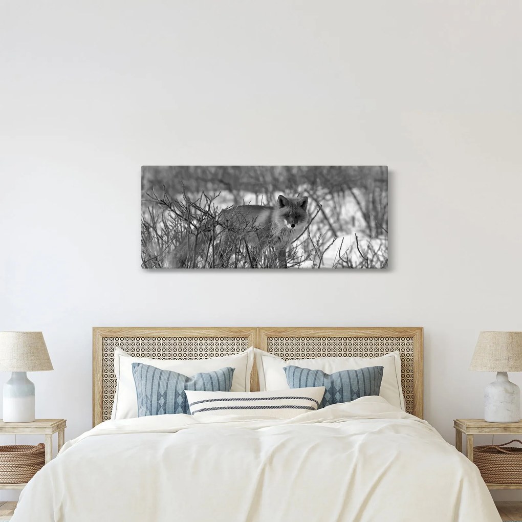 Tablou - Vulpe în timpul iernii (120x50 cm)