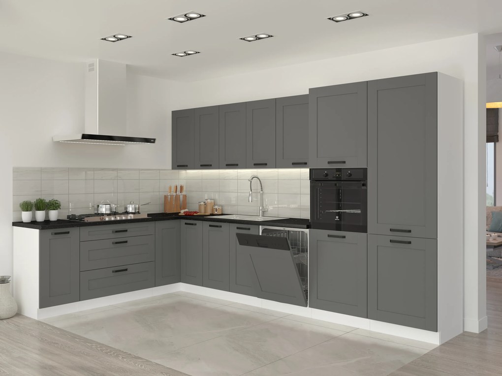 Dulap de bucătărie pentru alimente Lucid 60 DKS 210 3S 1F (dustgrey + alb). 1045560