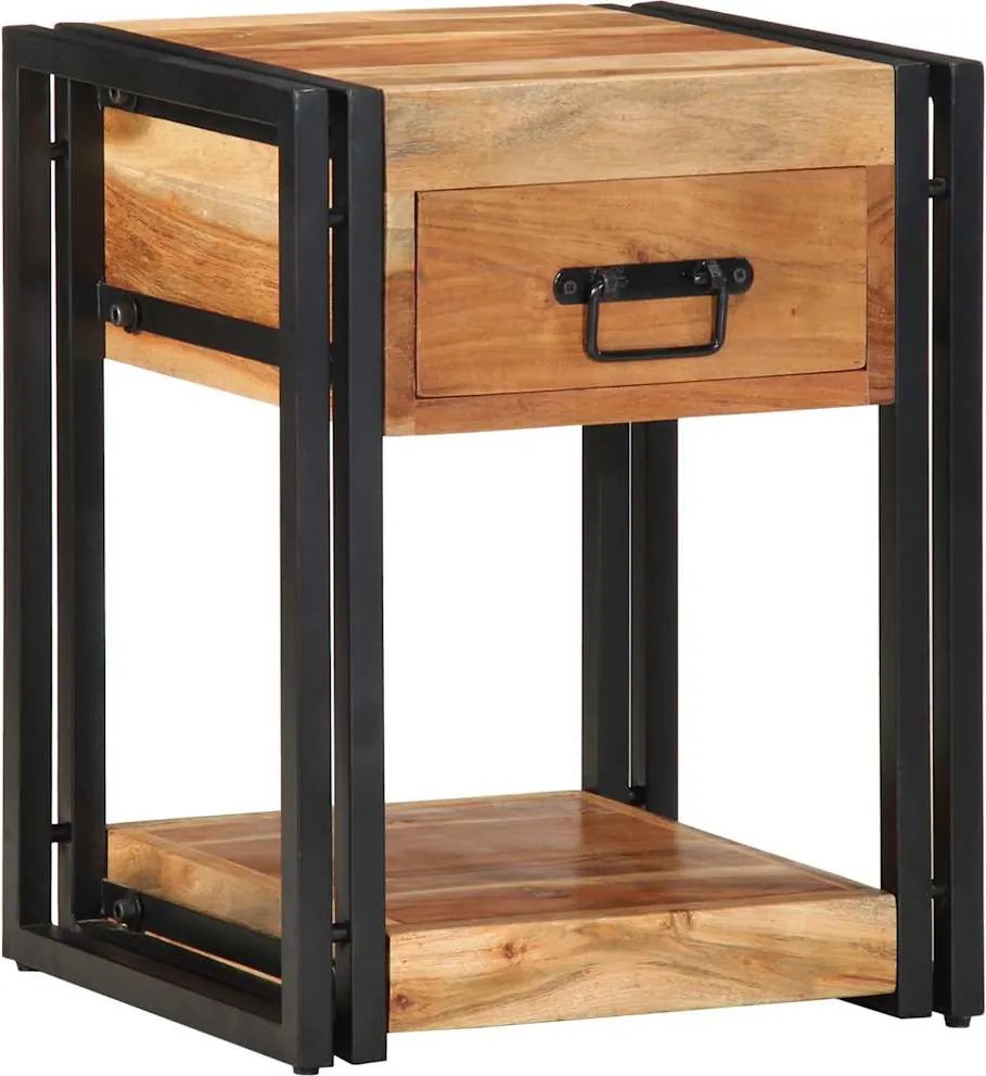 vidaXL Dulap de noapte Maro 40 x 35 x 50 cm lemn masiv de acacia