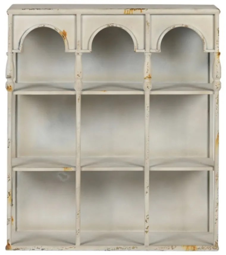 Etajera, bej, din metal, aspect vintage, Arches