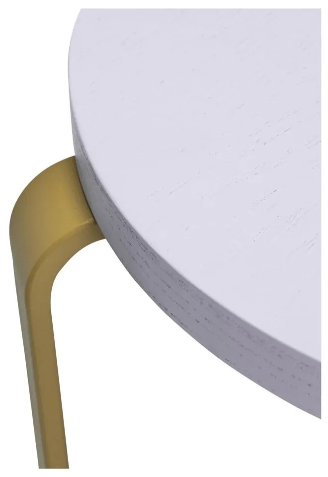 Taburet din lemn de frasin maro-albastru Smile - Hübsch