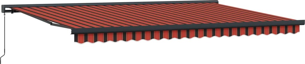 vidaXL Cortina Retractabilă Roșu și Negru 500 × 300 cm Stofă și Metal