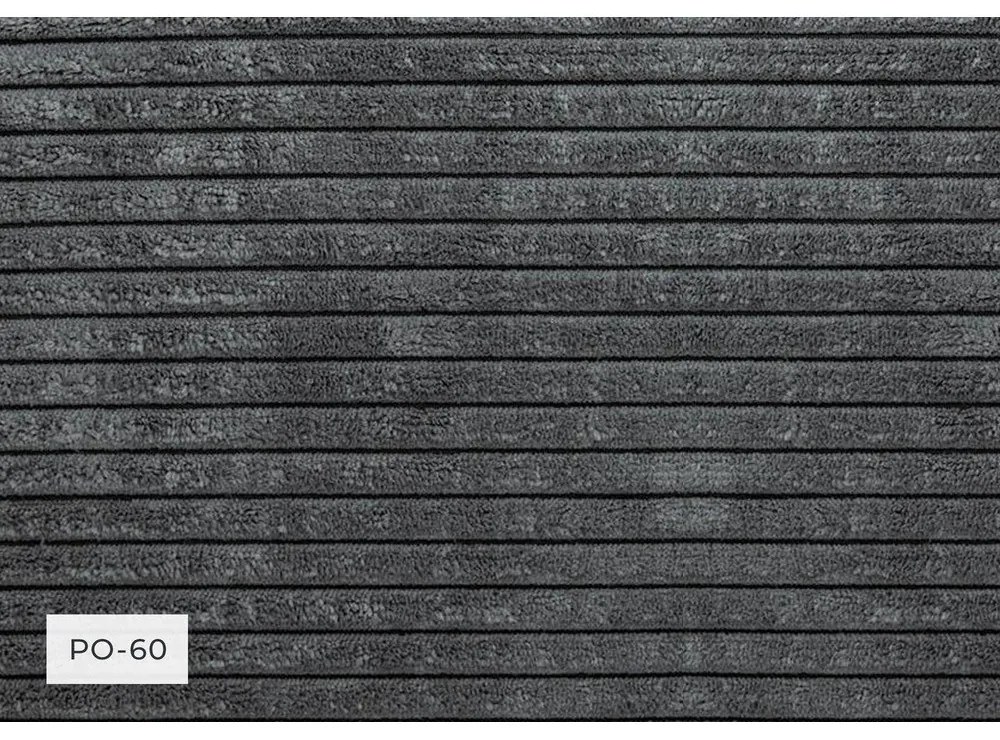 Șezlong gri cu tapițerie din catifea reiată (cu colț pe partea stângă) Chic Charlotte – Miuform