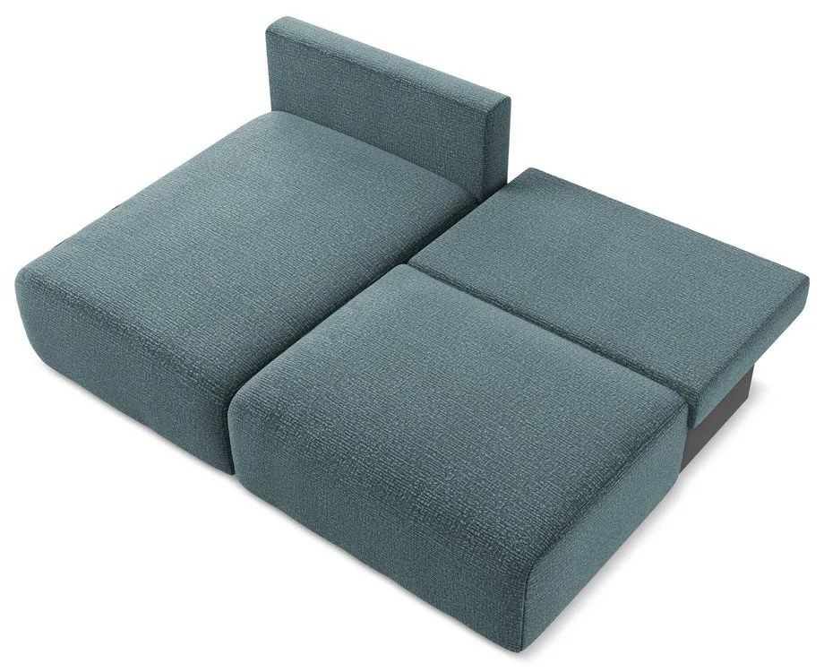 Colțar turcoaz extensibil/cu spațiu de depozitare (cu colț pe partea stângă) Kalena – Makamii