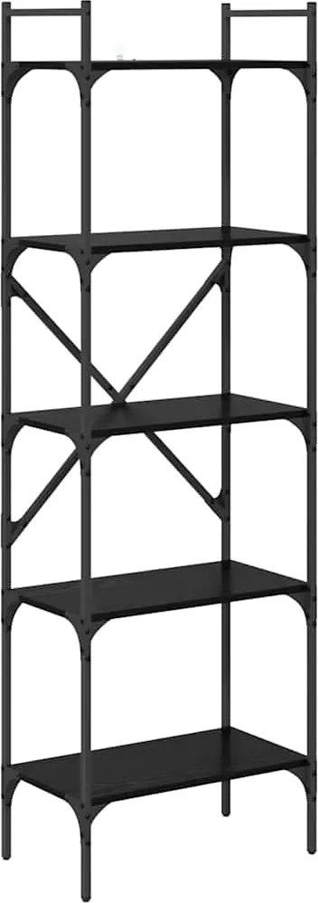 vidaXL Bibliotecă Stejar Negru 56 x 32 x 174 cm Lemn compozit
