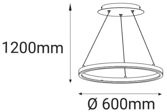 Lustră LED pe cablu CIRCLE LED/42W/230V LED2