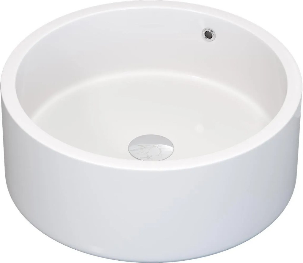 BATH DELUXE 06-041-53-11-00 - Lavoar RUNDTOM pentru blat Ø 41,5 cm ceramică/alb
