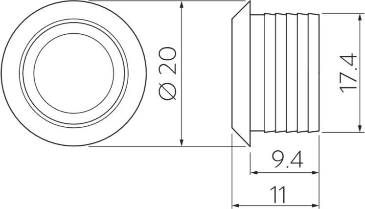 Întrerupător tactil dimabil GTV pentru bandă LED, 36-72W, 12-24V, crom, cablu 1,5 m 72 W, 24 V, 1.5 m, Crom, Plastic