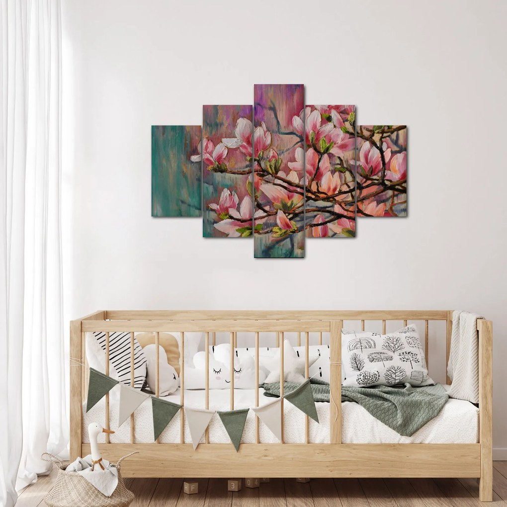 Tablou - Pictură în ulei, Sakura în floare (150x105 cm)