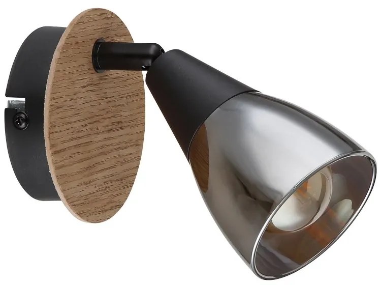 Aplica de perete design modern Mubby negru, maro