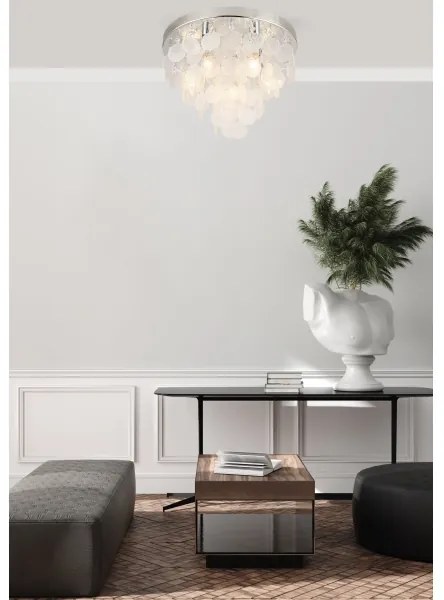 Lustră aplicată Zuma Line 18366 PARDO 8xE14/40W/230V argintiu