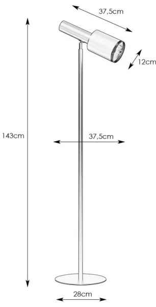 Lampadar OZZY 1xE27/40W/230V negru Markslöjd 108542
