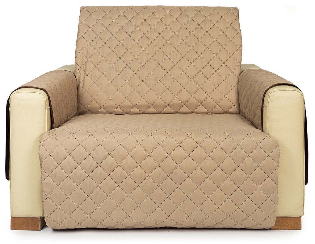 Cuvertură pentru fotoliu 4Home Doubleface maro/bej, 60 x 220 cm, 60 x 220 cm