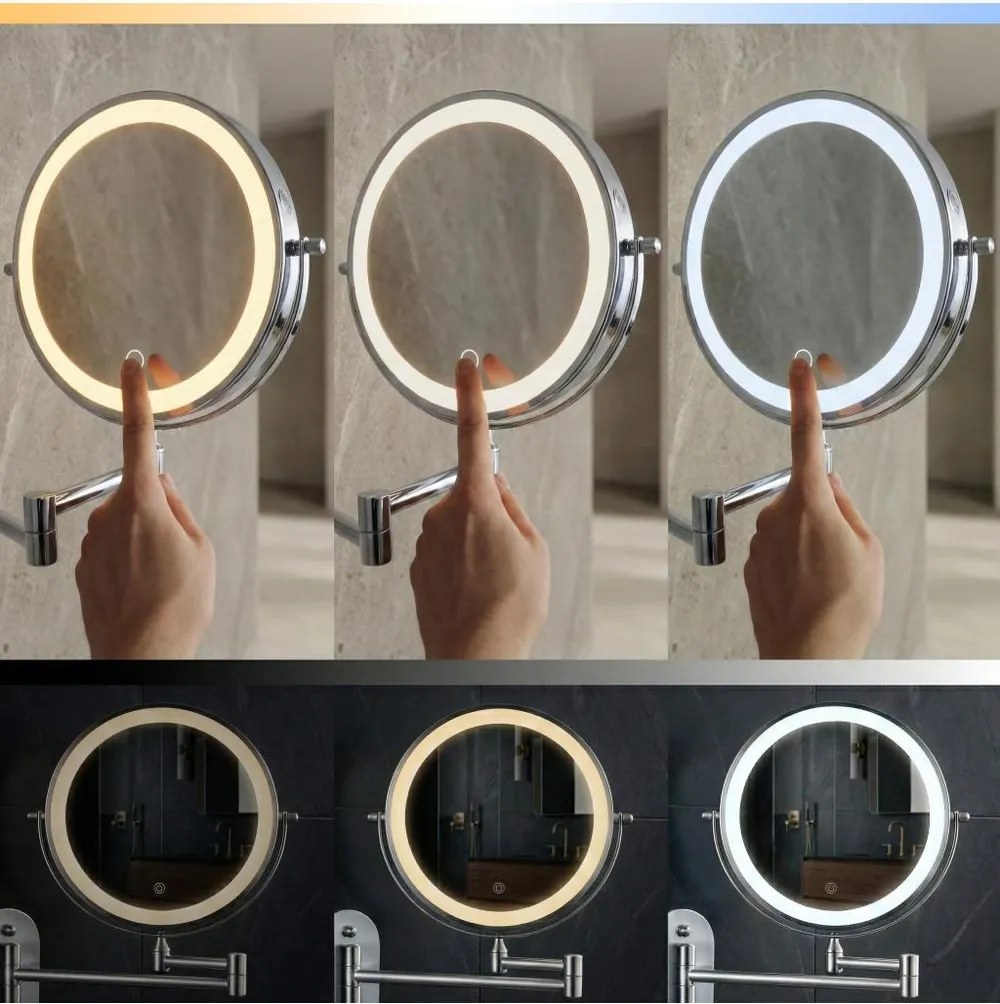 Oglinda LED Glow crom