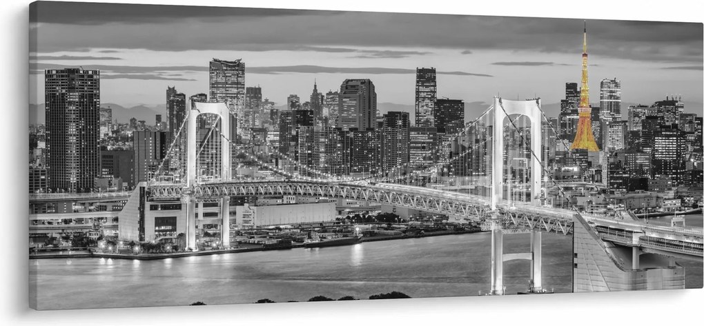 Tablou - Orașul mare cu turnul galben (120x50 cm)
