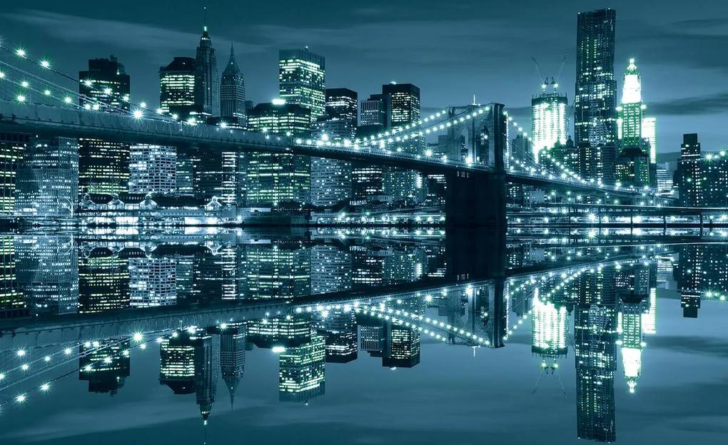 Fototapet - New York și podul Brooklyn (152,5x104 cm), în 8 de alte dimensiuni noi