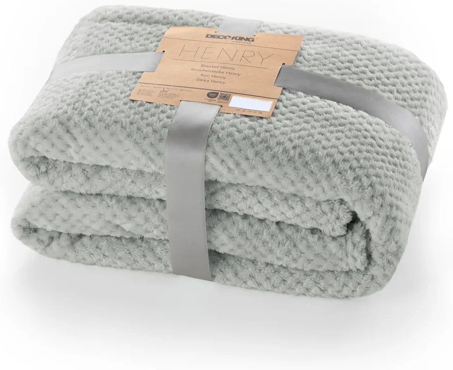 Cuvertură din microfibră DecoKing Henry 240 x 220 cm, gri