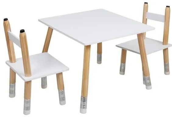 Set mobilier pentru copii alb, STUDY