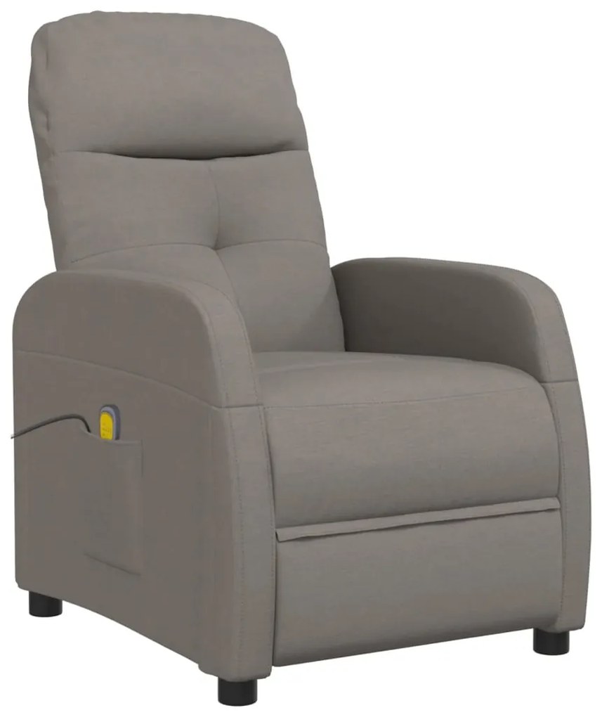 289834 vidaXL Scaun de masaj, taupe, țesătură