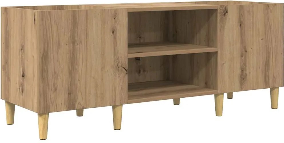 vidaXL Dulap pentru discuri de vinil Stejar Artizanal 121 x 38 x 48 cm