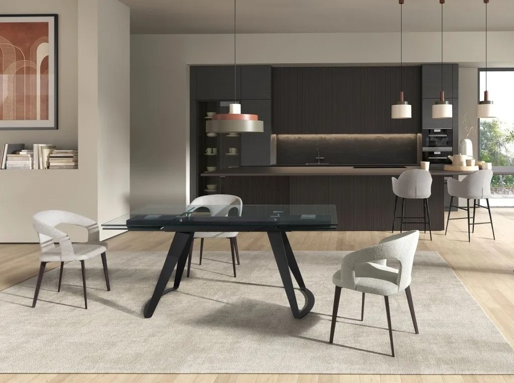 Scaun modern design italian, Tesatura Off-White