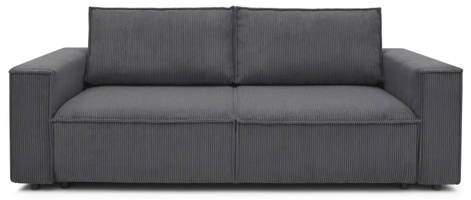 Canapea extensibilă din reiat Bobochic Paris Nihad, 245 cm, gri închis