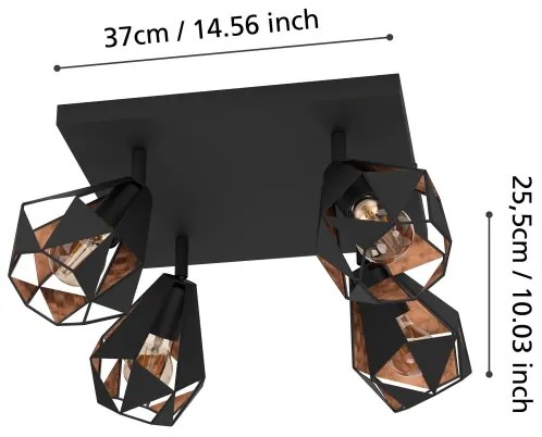 Spot Eglo 43718 CARLTON 4xE27/40W/230V