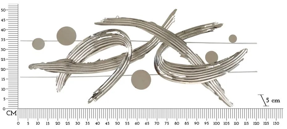 Decorațiune de perete din metal 121x52 cm Mondrian – Mauro Ferretti