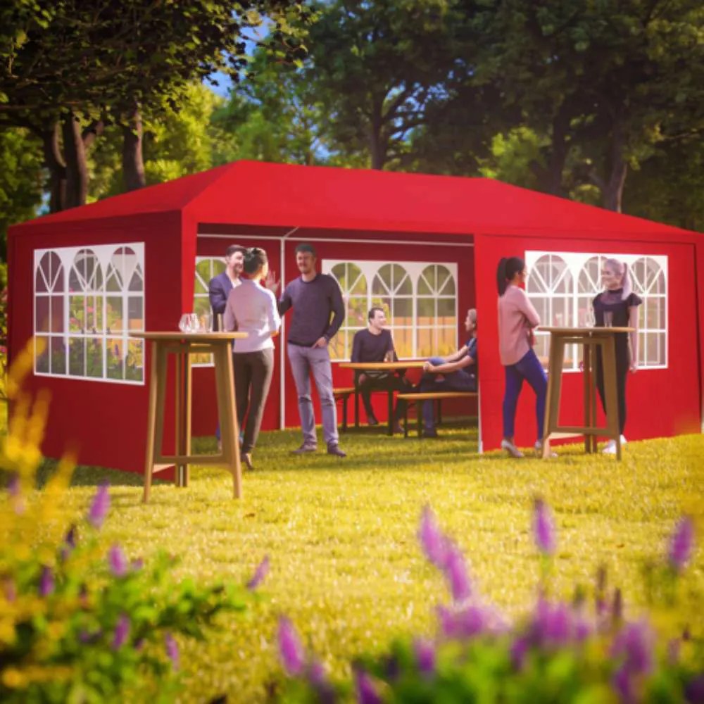 Cort de petrecere NEAPOL, 3x6m, roșu Jurhan