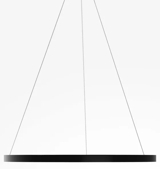 Lustra inelara suspendata LED Rim 80cm negru