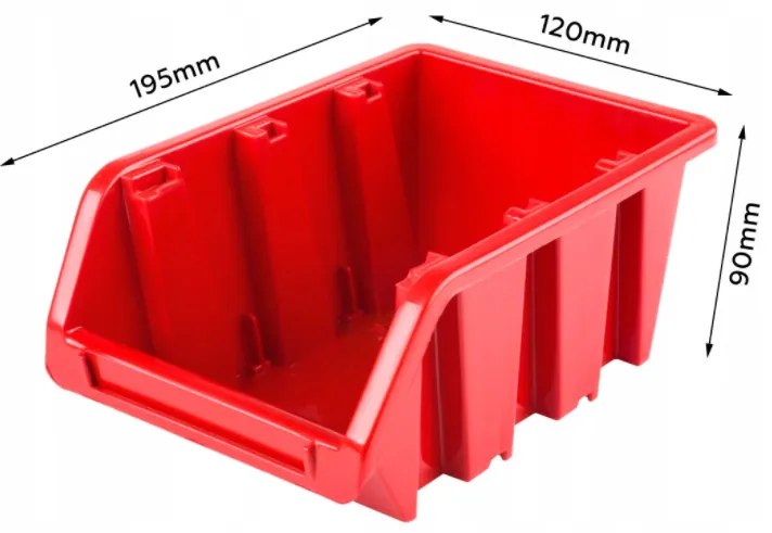 Perete pentru unelte 39 x 39cm + 9 cutii RED