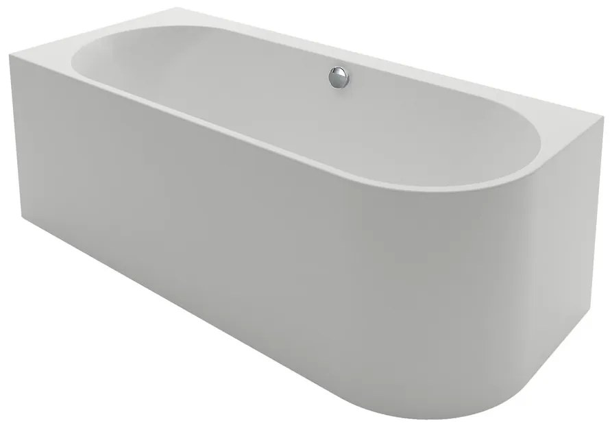 Cada freestanding Kreiner Andrea 175x75 cm finisaj alb stanga lipita de perete BTW