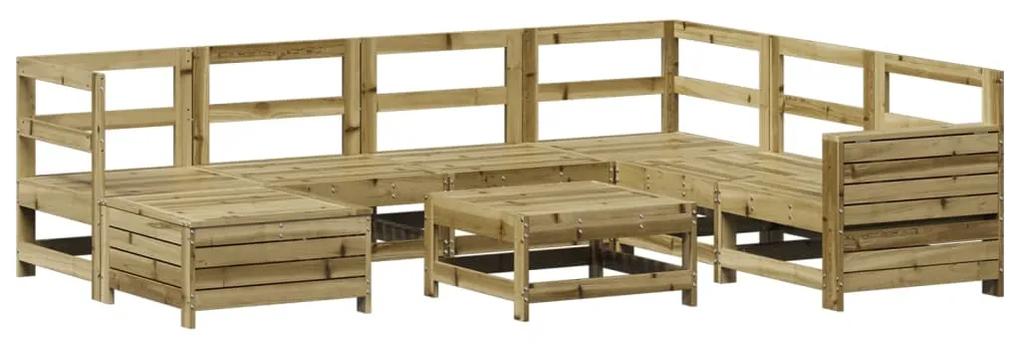 3250567 vidaXL Set canapea de grădină, 8 piese, lemn de pin tratat