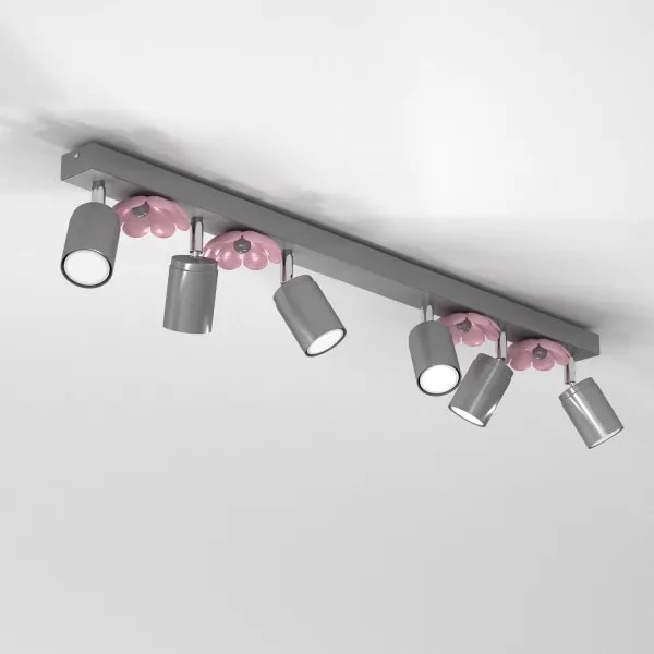 Spot FLOWER 6xGU10/8W/230V crom mat