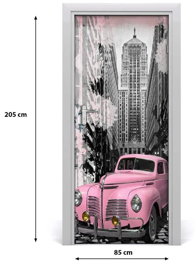 Autocolante pentru usi Autoadeziv usa masina roz