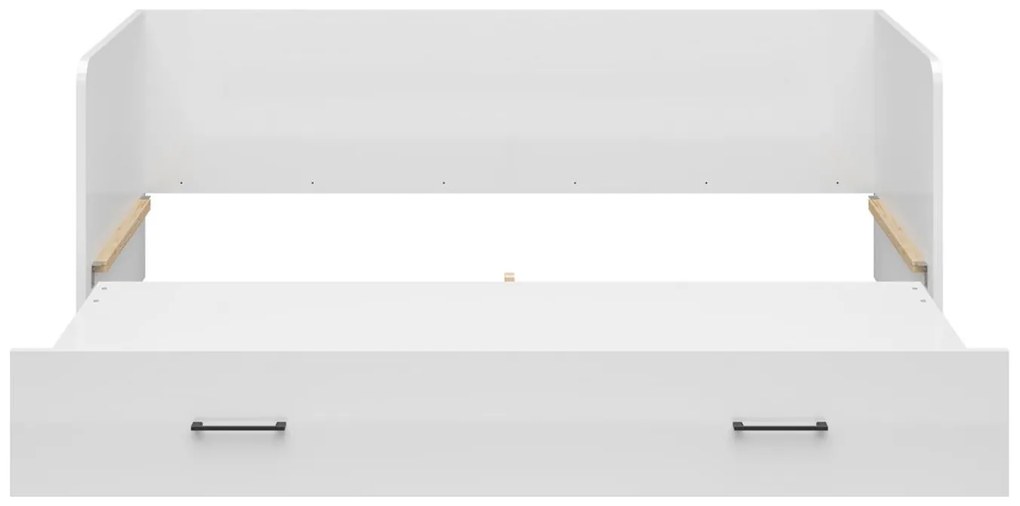 Pat de o persoană extensibil80 cm Tetrix 13 (alb lucios) (cu sp. depozitare). Promo -35%. 1098494