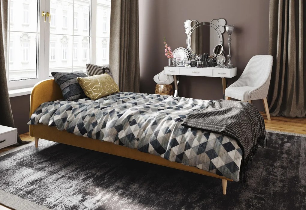 Supermobel Pat tapițat LOFT + somieră, 90x200, itaka 39