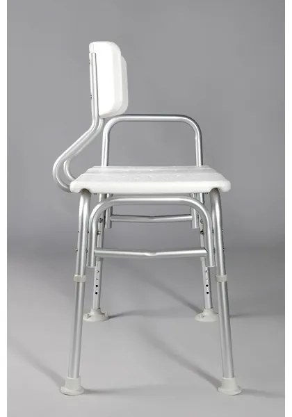 Ridder - Scaun pentru cadă cu mâner, 70 x 63 cm, alb