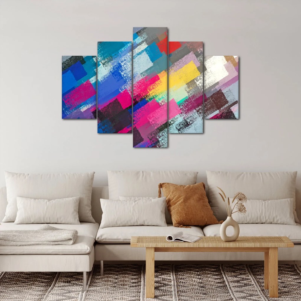 Tablou - Dungi colorate cu pensula (150x105 cm)