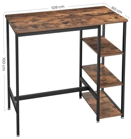 Masa Bar Vintage Maro Rustic, 110 Cm