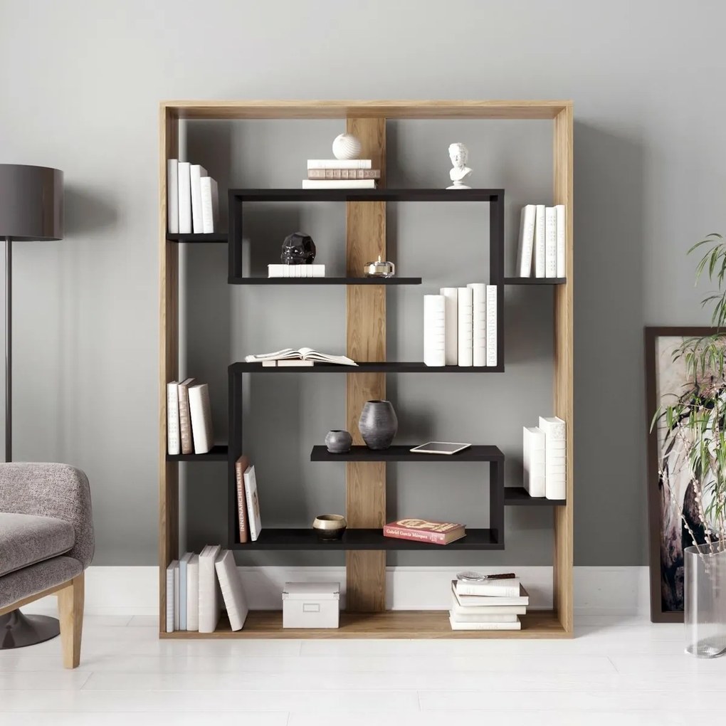 Bibliotecă Esteban Oak and Black