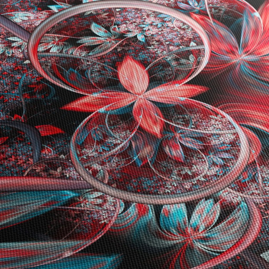 Tablou abstract cu flori exotice (150x105 cm)