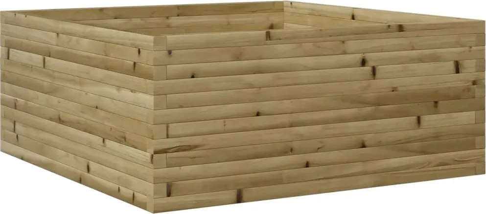 vidaXL Jardinieră de grădină, 110x110x46 cm, lemn de pin impregnat