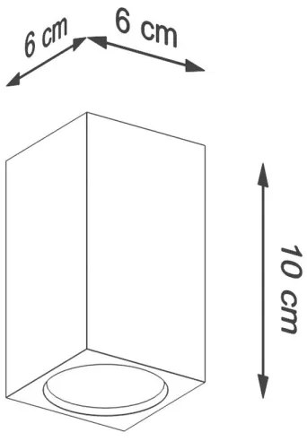 Spot KEKE 1xGU10/40W/230V 10 cm stejar Sollux SL.1040