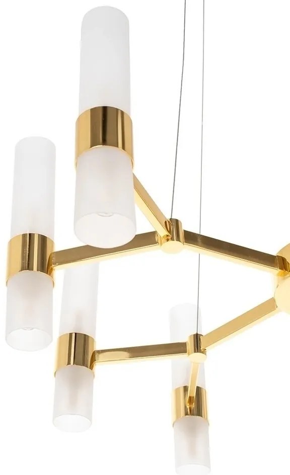 Lustra suspendata design mimimalist Tub 10 auriu