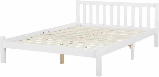 Cadru de pat Zebulon, lemn, alb, 187 x 208 cm