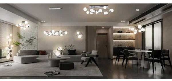 LED Lampadar NANCY Wofi 3014-907 9xG9/3,5W/230V crom lucios